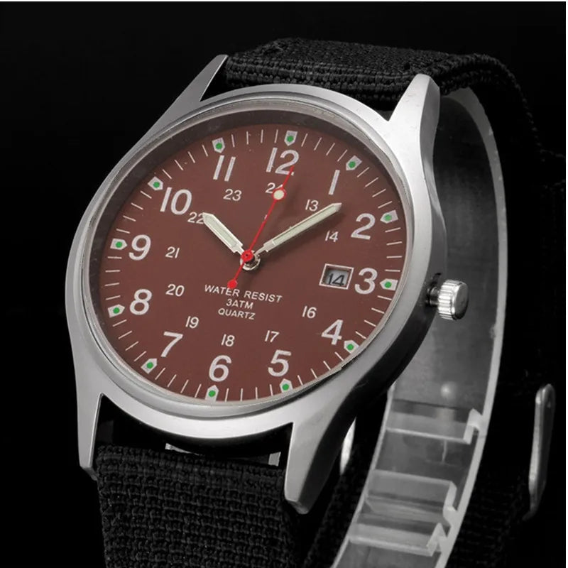 Military-Inspired Casual Wristwatch