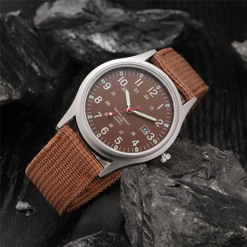 Military-Inspired Casual Wristwatch